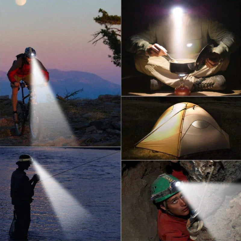 Leistungsstarke LED-Stirnlampe – Wiederaufladbar, Wasserfest & Mit Zoomfunktion