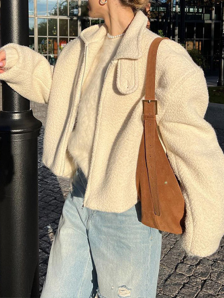 Damen Fleecejacke Mit Minimalistischem Design