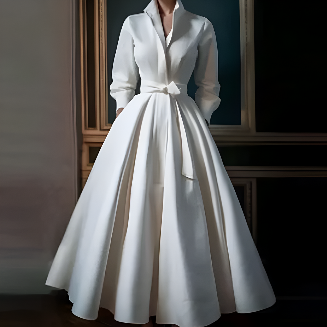 Damen Hemdblusenkleid Mit A-Linien Schnitt