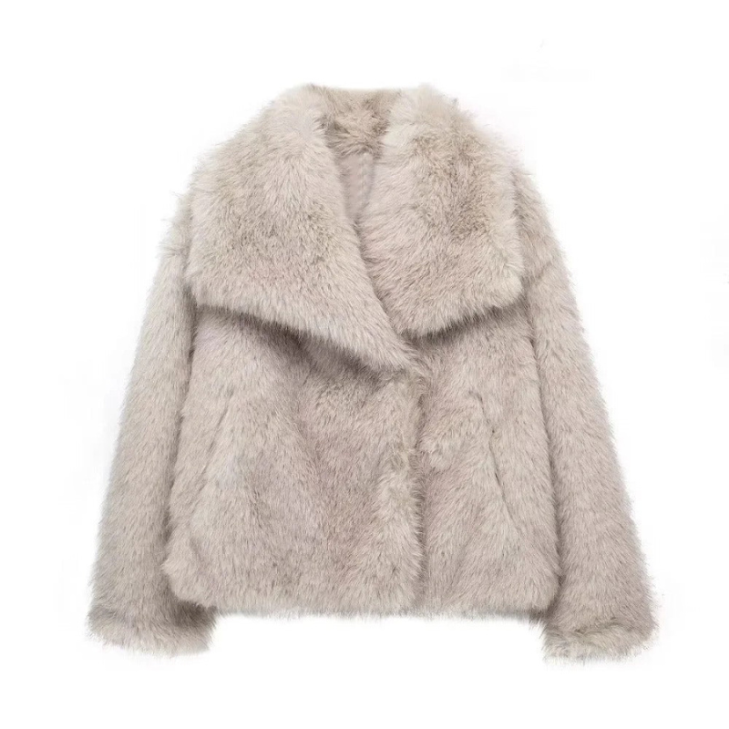 Damen Kurzjacke Mit Reverskragen Und Druckknöpfen