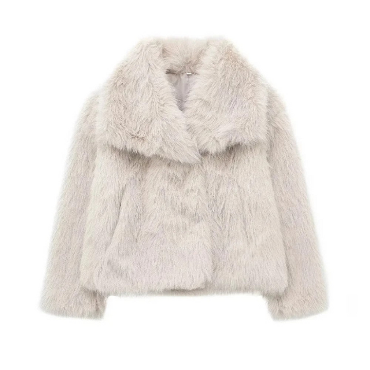 Damen Kurzjacke Mit Reverskragen Und Druckknöpfen