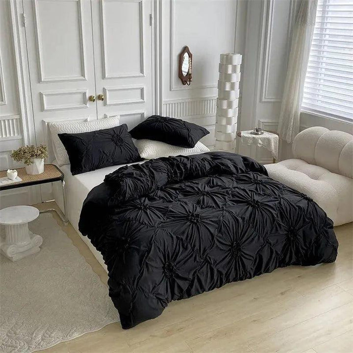 3D Bettwäsche-Set mit Twist-Falten-Muster – Modern & Stilvoll