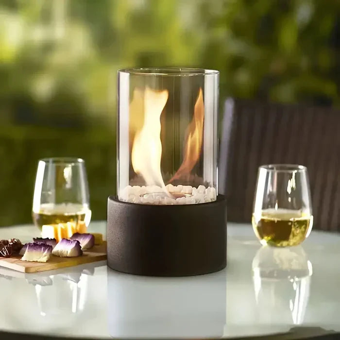 Stilvoller Tischfeuerkorb mit Flammenoptik – wetterfest & vielseitig für Garten und Balkon