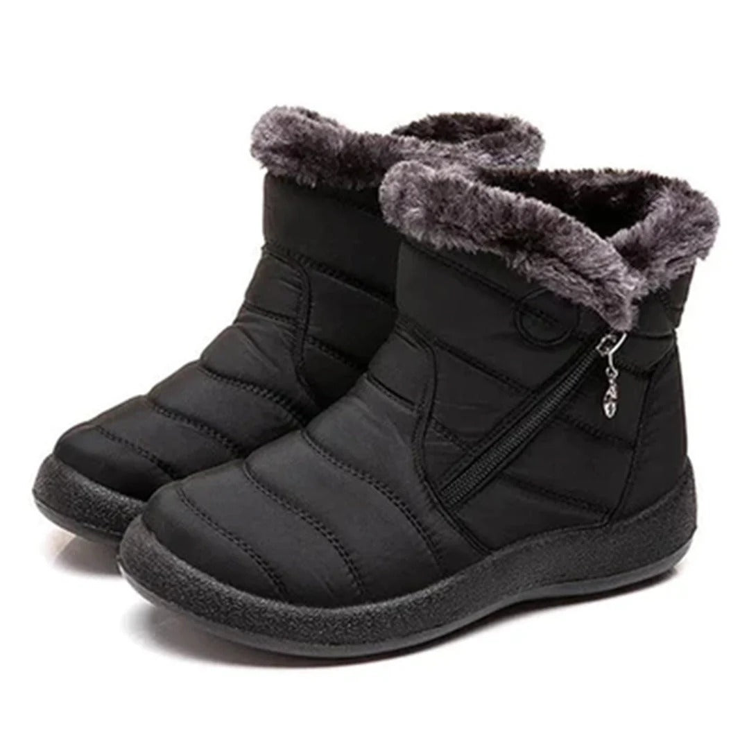 Damen Stiefeletten Mit Steppdesign Und Reißverschluss