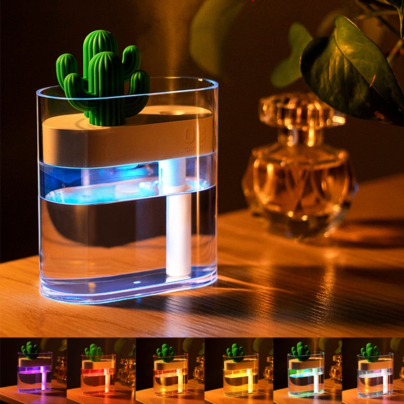 Ultraschall Luftbefeuchter Kaktus Design – Kompakter Diffuser Mit Timer