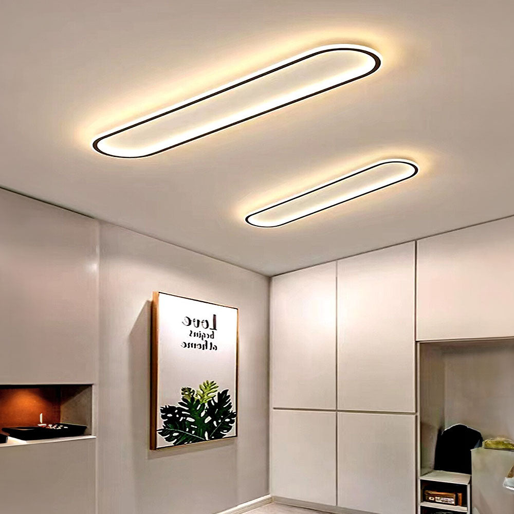 LED-Deckenleuchte oval dimmbar mit Farbwechsel – flach & modern