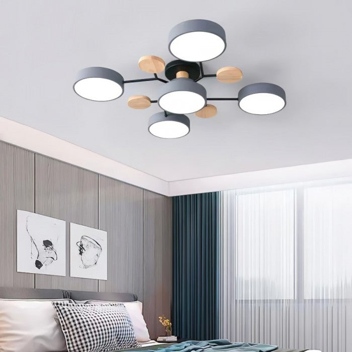LED Deckenleuchte mit organischem Design für Wohnzimmer und Essbereich