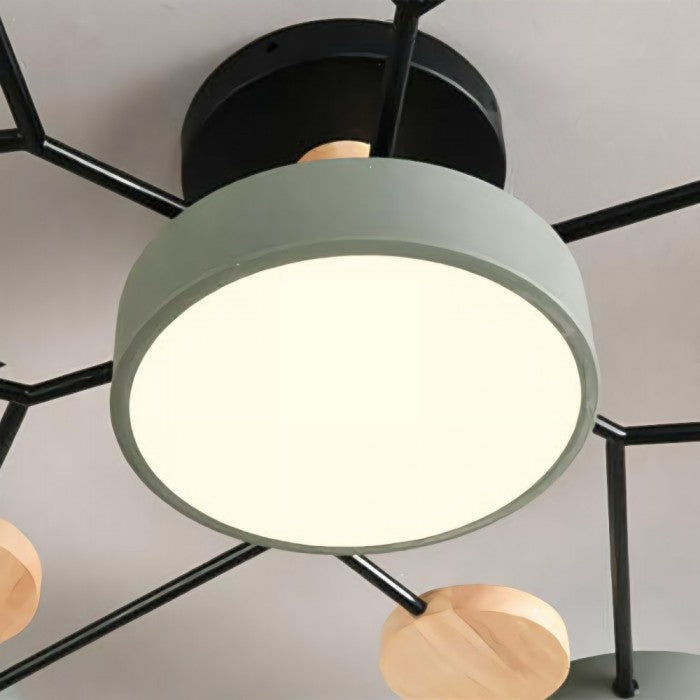 LED Deckenleuchte mit organischem Design für Wohnzimmer und Essbereich