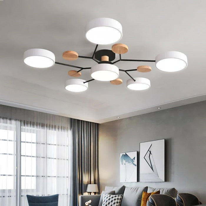 LED Deckenleuchte mit organischem Design für Wohnzimmer und Essbereich