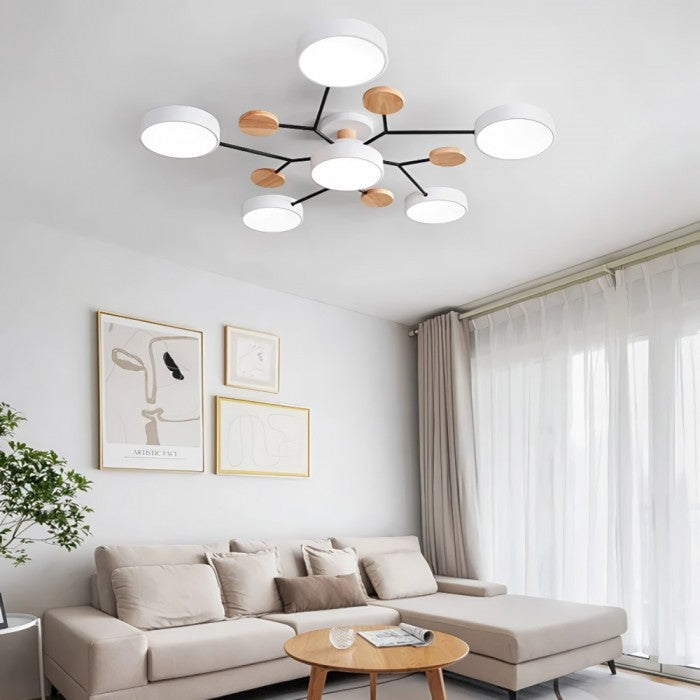 LED Deckenleuchte mit organischem Design für Wohnzimmer und Essbereich