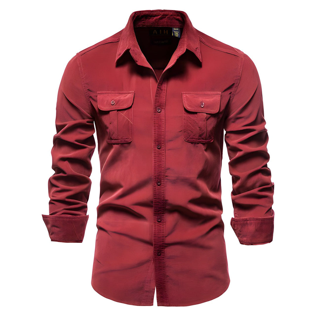 Herren Casual Hemd Mit Klassischem Schnitt