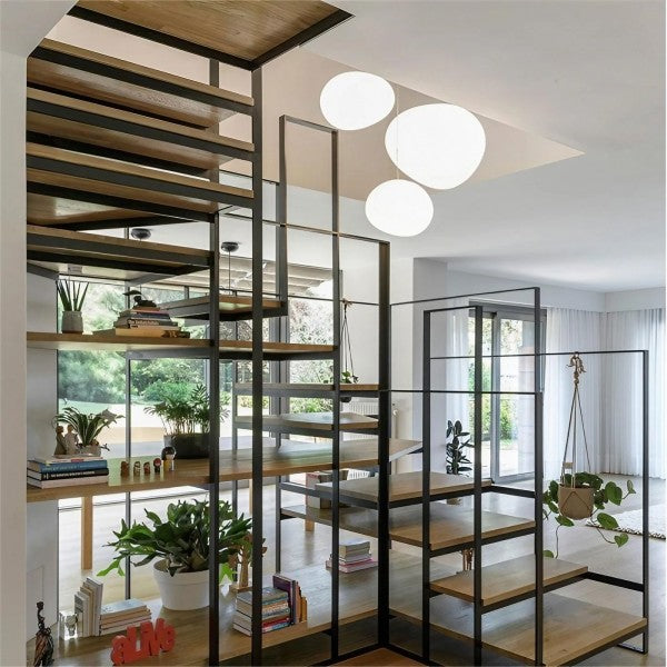 Moderne Pendelleuchte mit satiniertem Glas im minimalistischen Cluster-Design