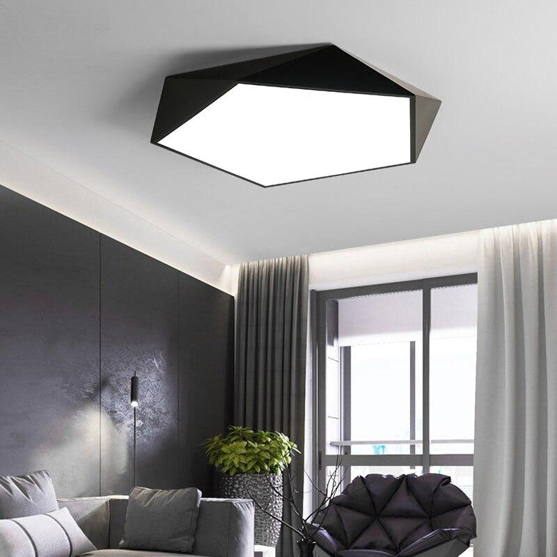 Moderne LED-Deckenleuchte mit geometrischem Design – in mehreren Farben