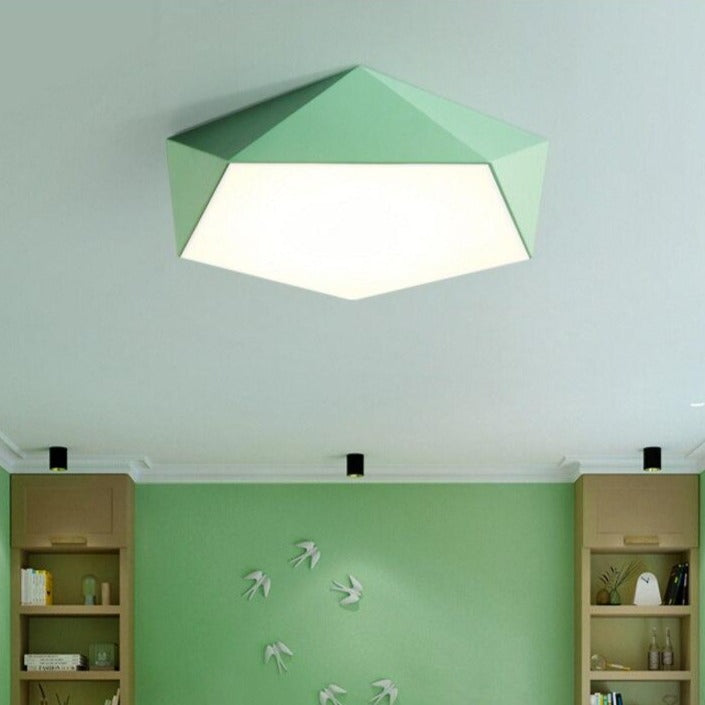 Moderne LED-Deckenleuchte mit geometrischem Design – in mehreren Farben