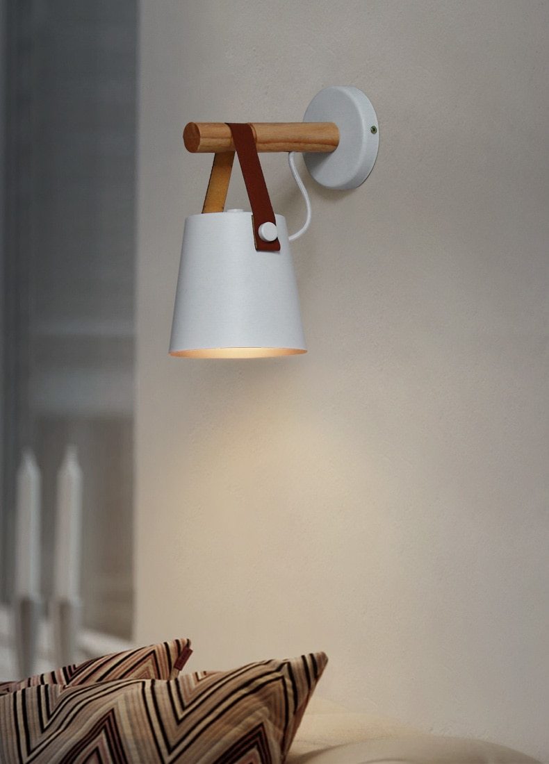 Moderne Wandleuchte im nordischen Stil mit Wandhalterung für Wohnzimmer und Flur