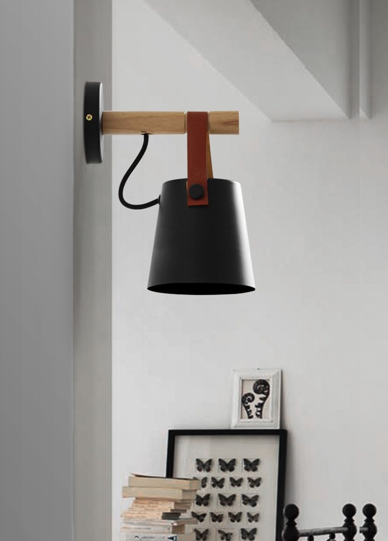 Moderne Wandleuchte im nordischen Stil mit Wandhalterung für Wohnzimmer und Flur