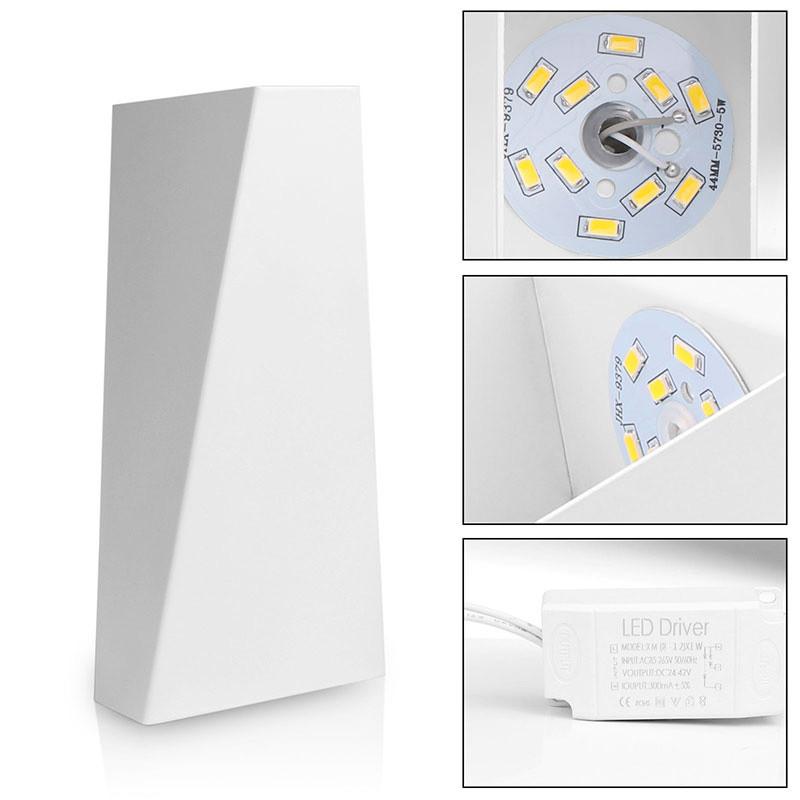 Moderne LED-Wandleuchte mit geometrischem Design für Flur und Wohnzimmer
