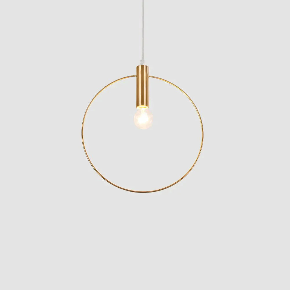 Moderne Ring-Pendelleuchte – Nordic Stil, E14 & goldfarben