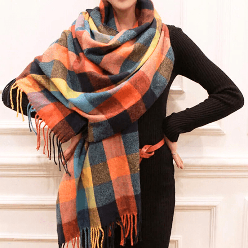 Damen Kaschmir Schal Mit Elegantem Design