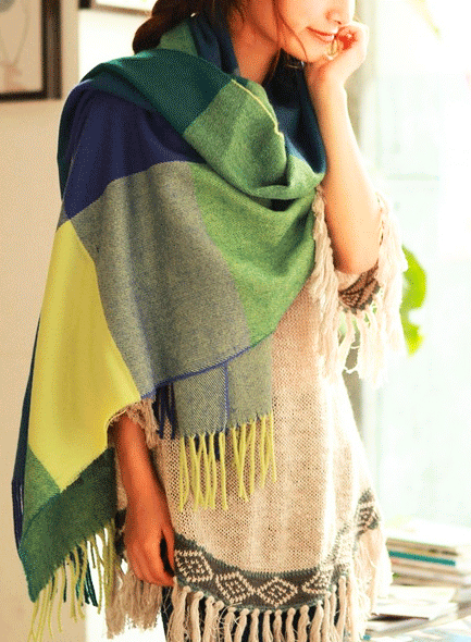 Damen Kaschmir Schal Mit Elegantem Design