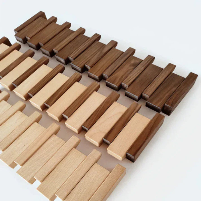 Wandhaken aus Holz - Stilvoller Kleiderhaken im Klavierdesign für Flur, Büro und Schlafzimmer