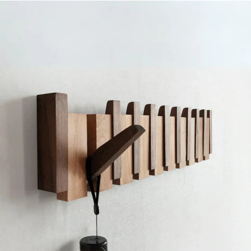 Wandhaken aus Holz - Stilvoller Kleiderhaken im Klavierdesign für Flur, Büro und Schlafzimmer