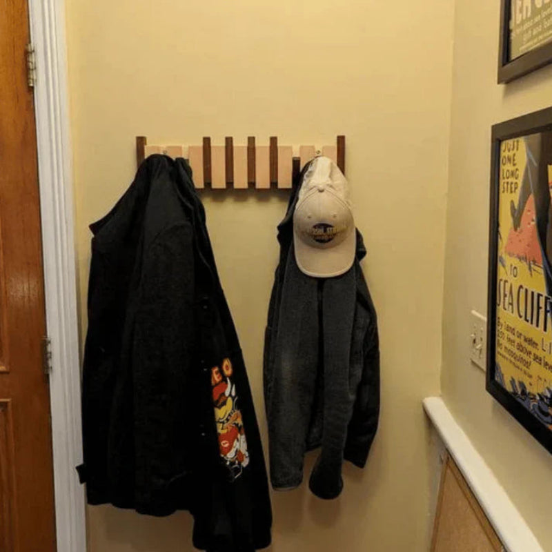 Wandhaken aus Holz - Stilvoller Kleiderhaken im Klavierdesign für Flur, Büro und Schlafzimmer