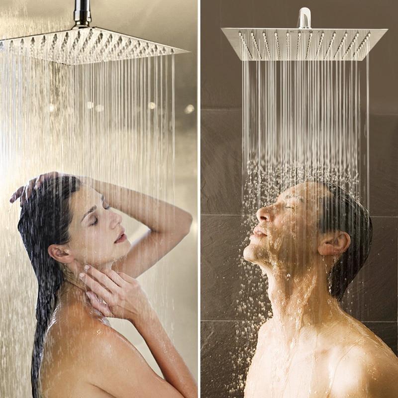 Ultraschmale Regendusche mit Wandarm