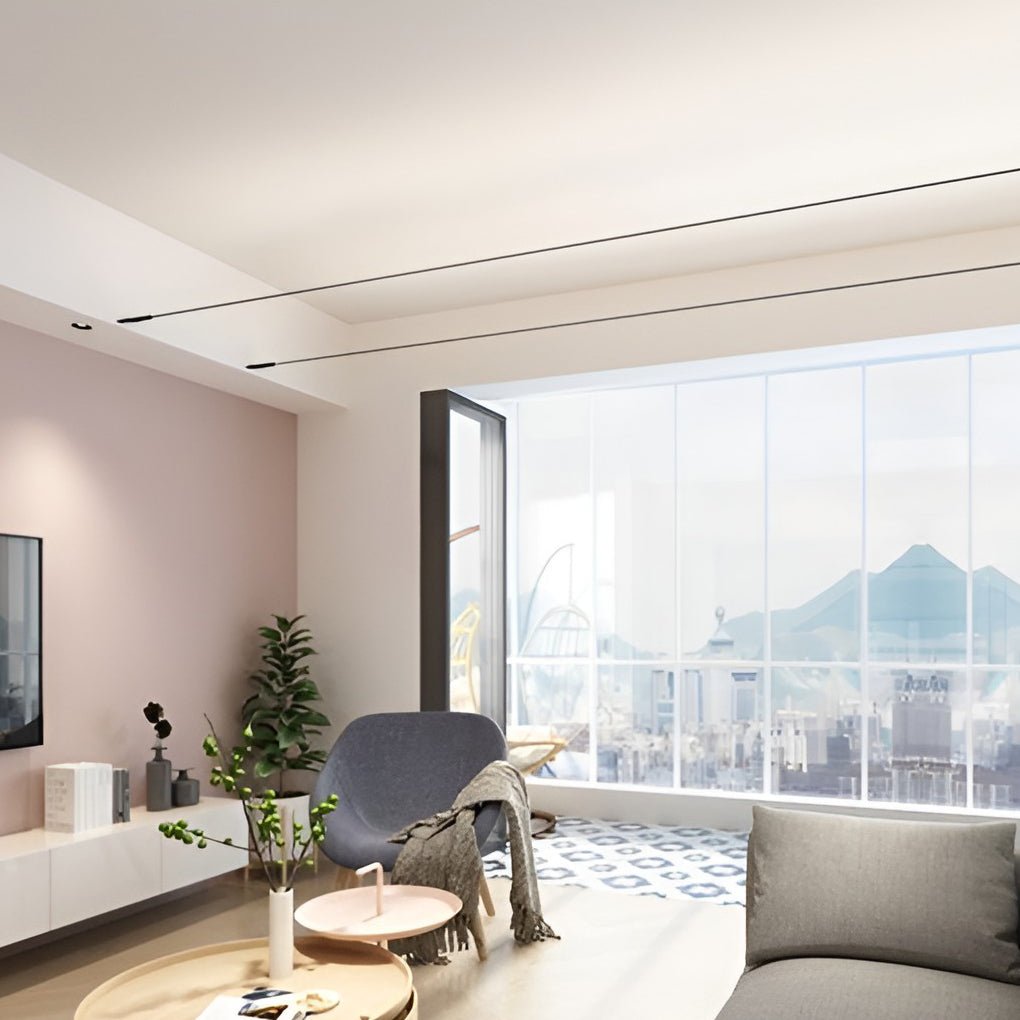 LED Deckenleuchte mit 360° drehbarer Lichtleiste – modern, flach & dimmbar