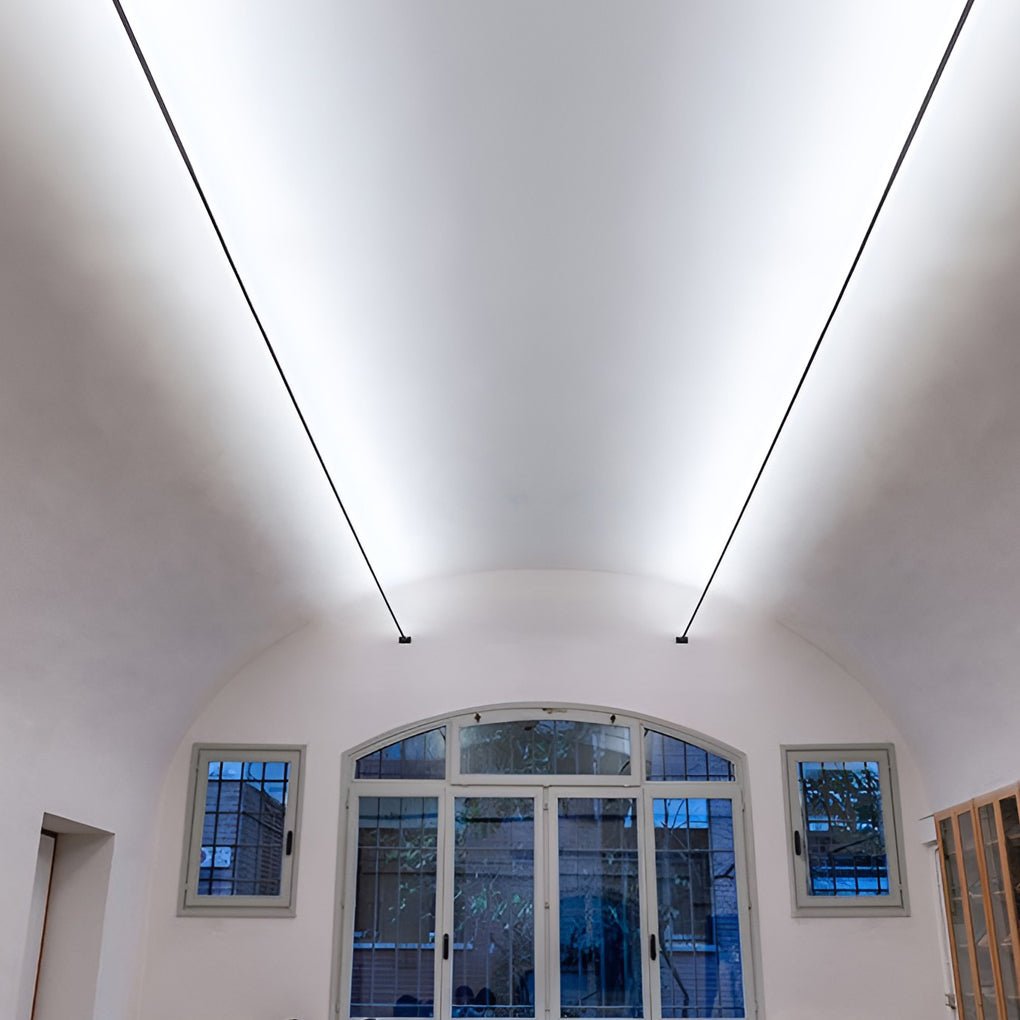 LED Deckenleuchte mit 360° drehbarer Lichtleiste – modern, flach & dimmbar