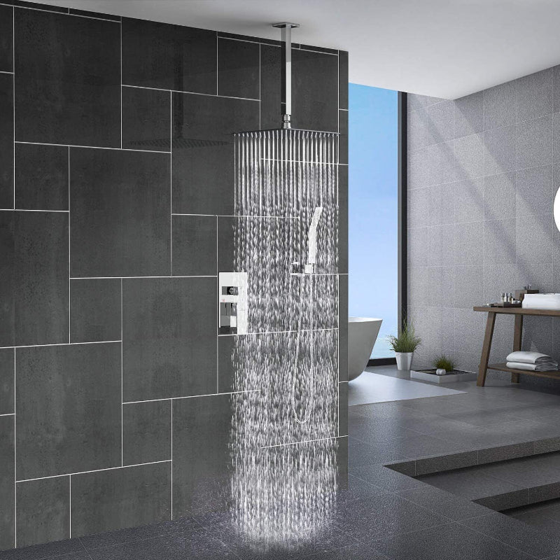 Ultraschmale Regendusche mit Wandarm