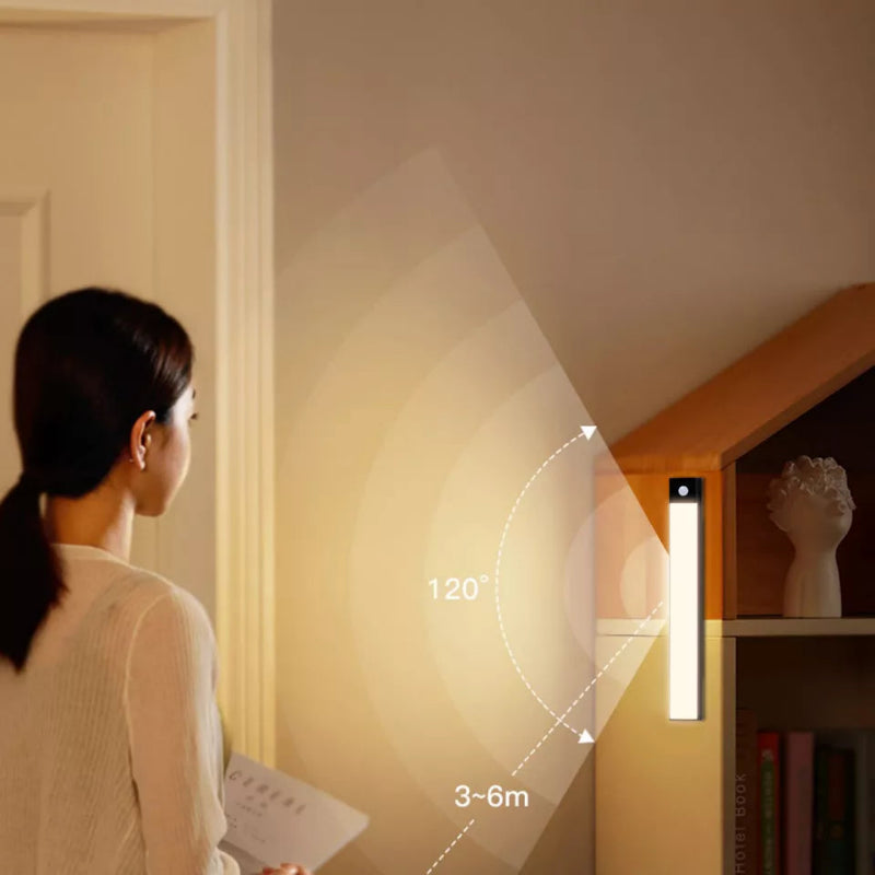 Wiederaufladbare LED-Lichtleiste mit Bewegungssensor - Kabellose Raumbeleuchtung für drinnen und draußen