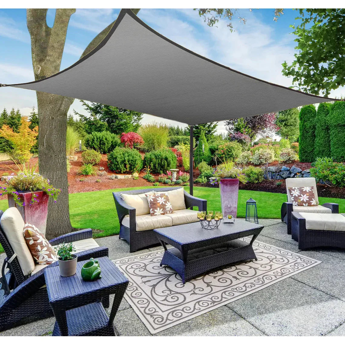 Wetterfeste Outdoor-Markise mit UV-Schutz für Garten & Terrasse