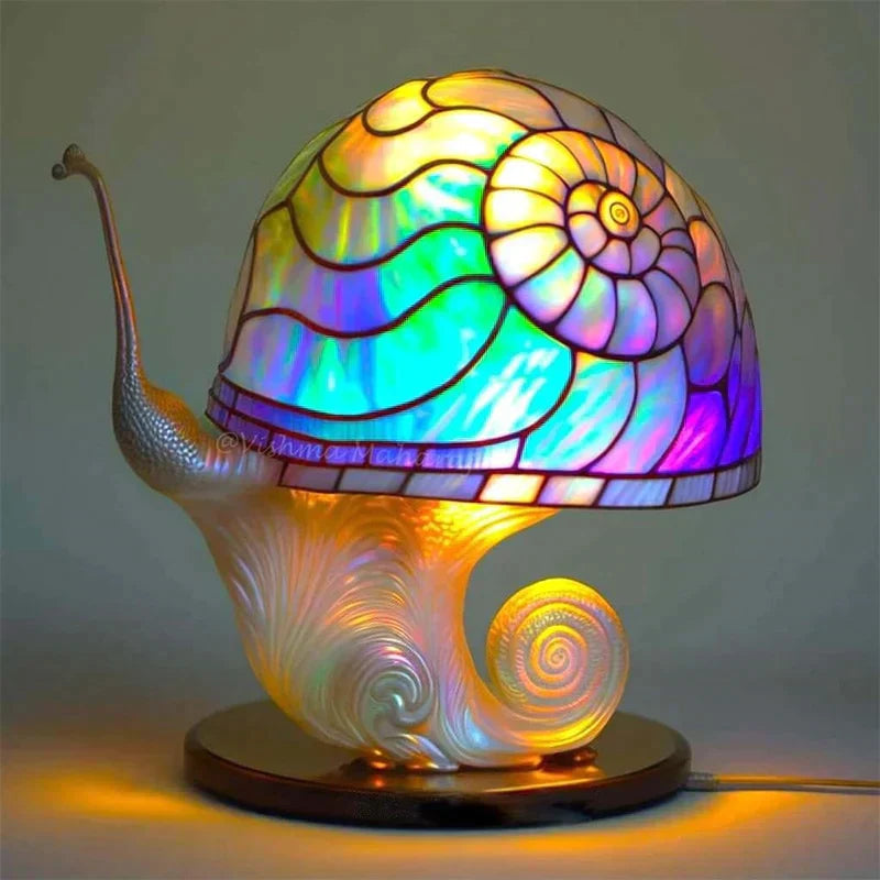 Künstlerische Tischlampe mit Buntglas – Farbenspiel für Ihr Zuhause