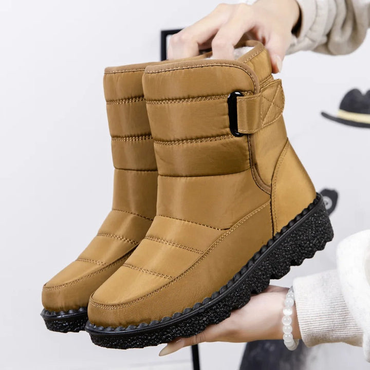 Damen Schneestiefel Mit Rutschfester Sohle Und Wasserdichtem Design