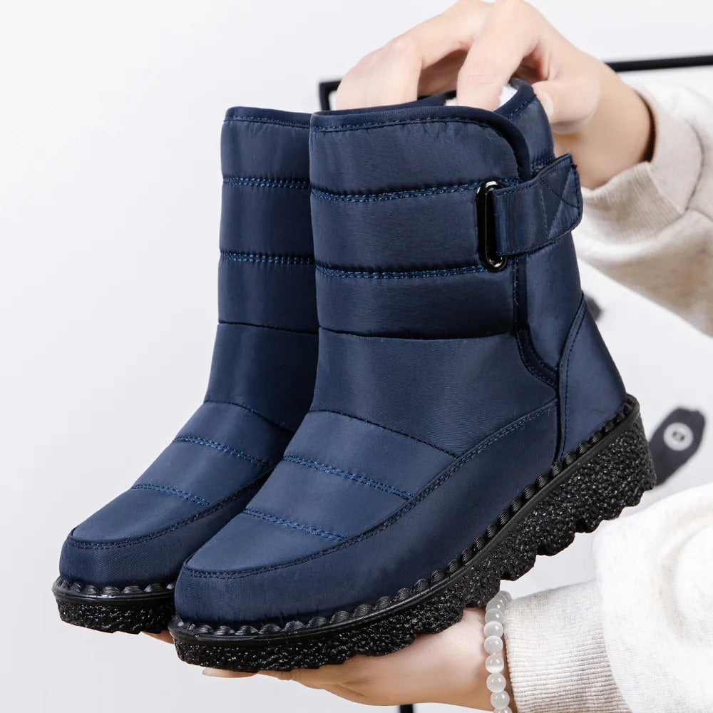 Damen Schneestiefel Mit Rutschfester Sohle Und Wasserdichtem Design
