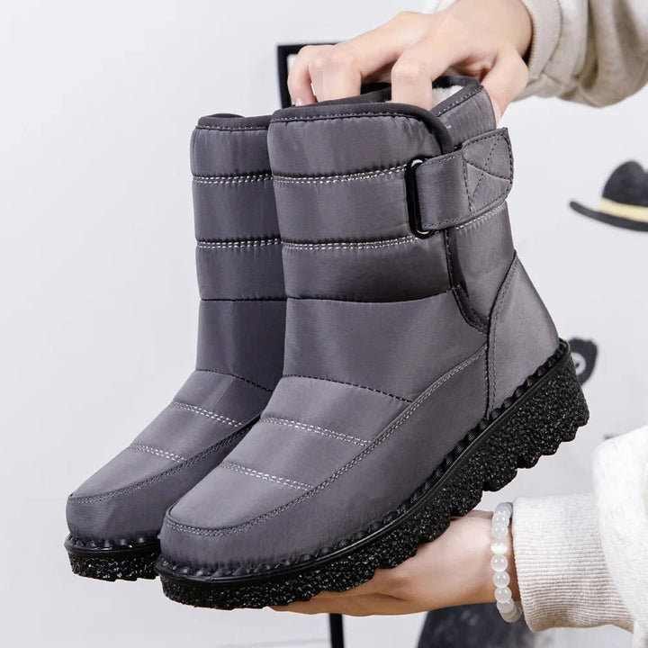 Damen Schneestiefel Mit Rutschfester Sohle Und Wasserdichtem Design
