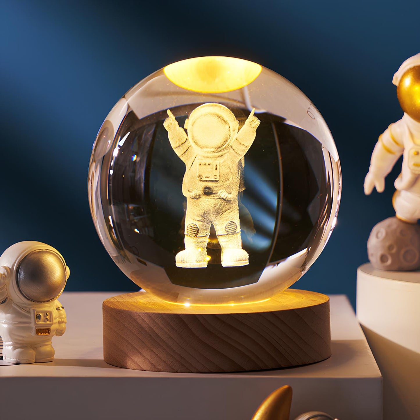 Magische Kristalllampe mit Farbspiel und Touchfunktion