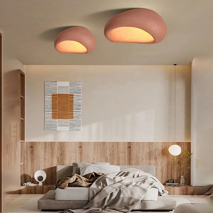 Minimalistische Deckenlampe – warmweiß & aus Kunstharz