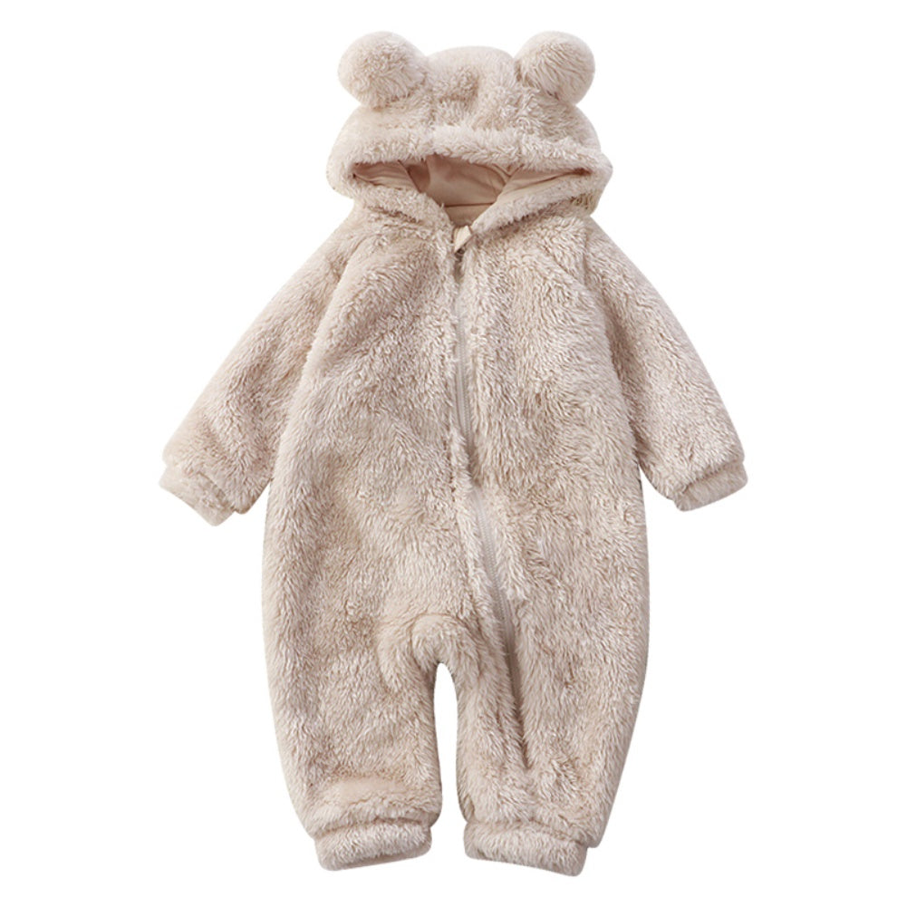 Baby Strampler Mit Bärenmotiv Und Kapuze