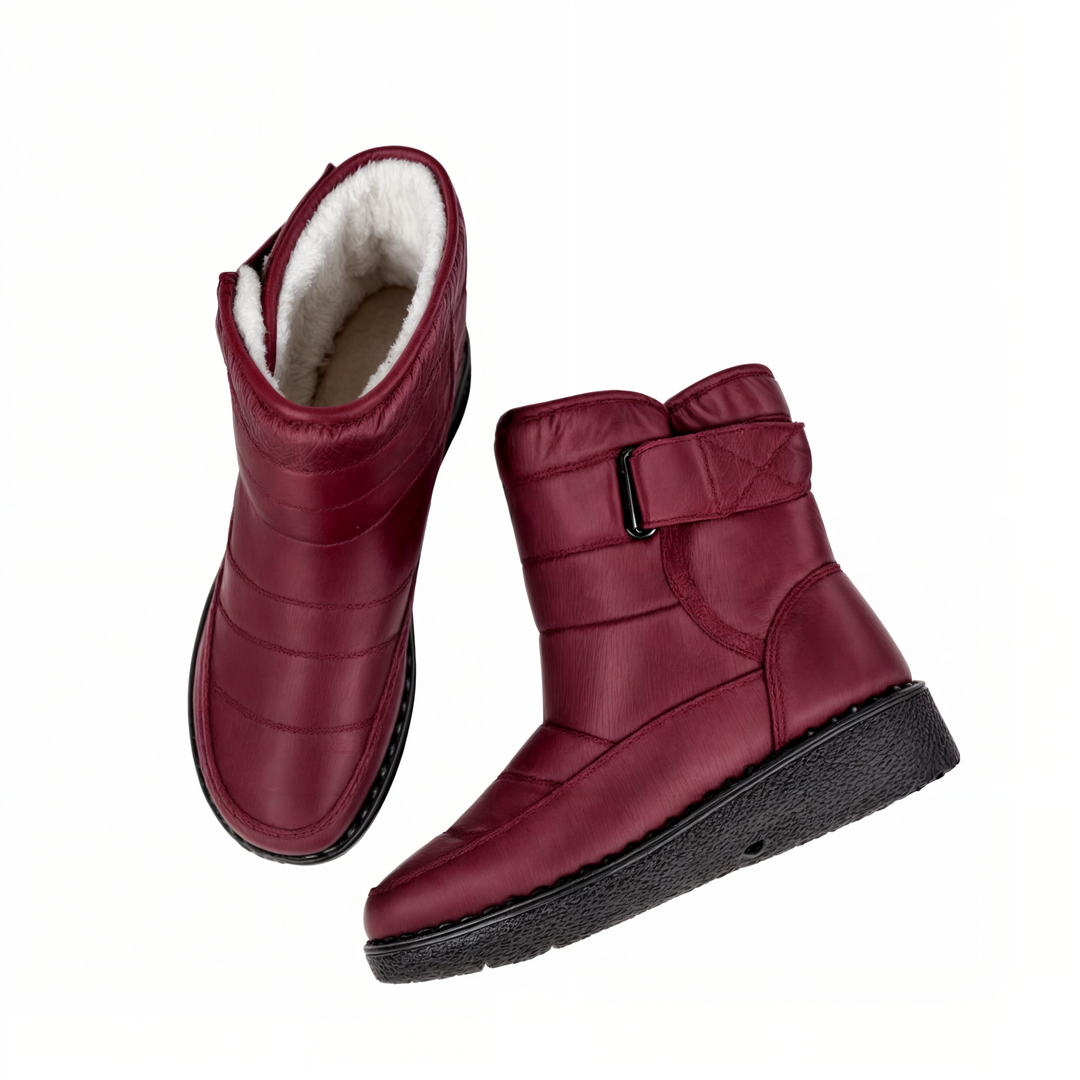 Damen Schneestiefel Mit Rutschfester Sohle Und Wasserdichtem Design