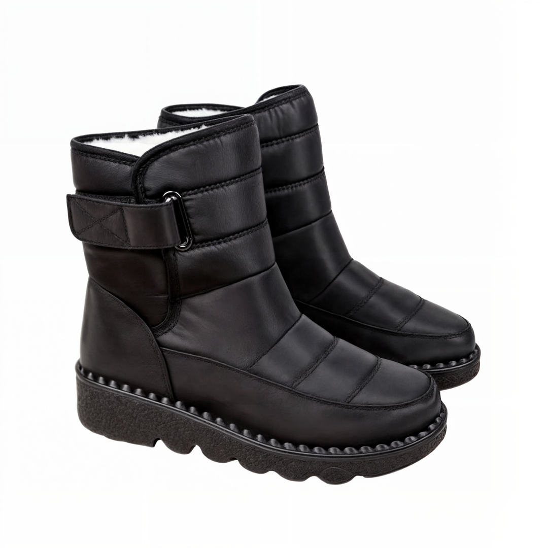 Damen Schneestiefel Mit Rutschfester Sohle Und Wasserdichtem Design