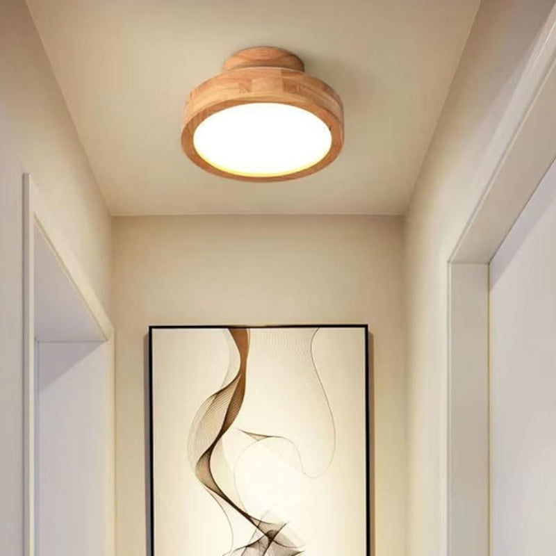Holzrahmen LED Deckenleuchte - Natürliche Licht Atmosphäre