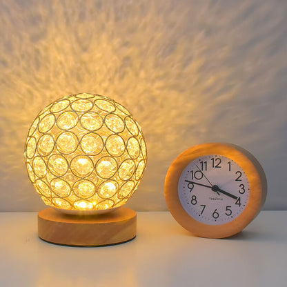 Kristall-Tischlampe – Elegantes Design mit USB-Ladung & Farbwechsel