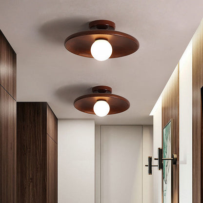 Holz-Deckenleuchte nordisch – rund, minimalistisch & modern
