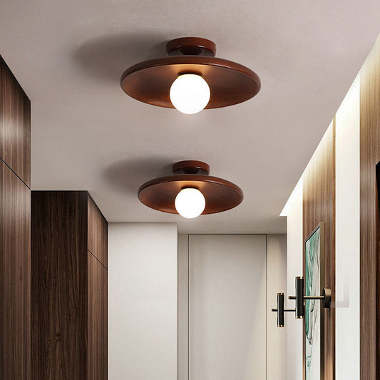 Holz-Deckenleuchte nordisch – rund, minimalistisch & modern