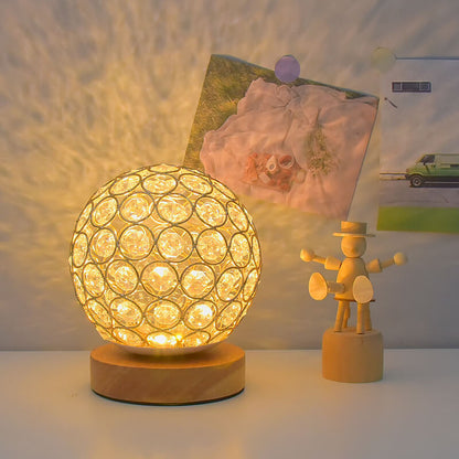 Kristall-Tischlampe – Elegantes Design mit USB-Ladung & Farbwechsel