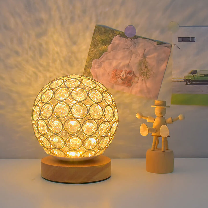 Kristall-Tischlampe – Elegantes Design mit USB-Ladung & Farbwechsel