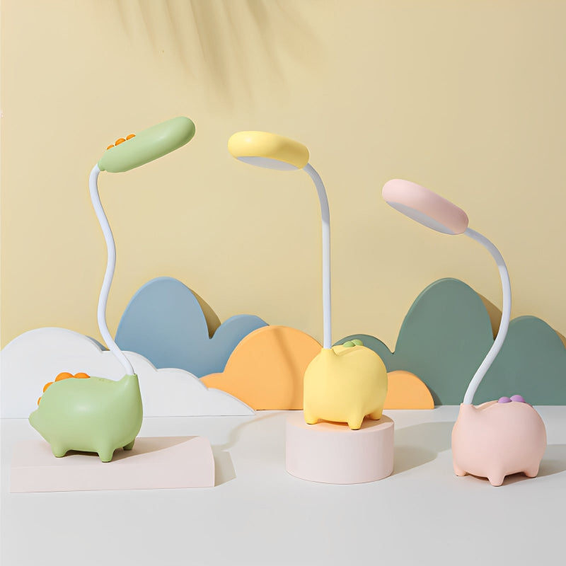 Dinosaurier Tischlampe – Kindgerechtes Design mit Augenschutz & USB-Aufladung
