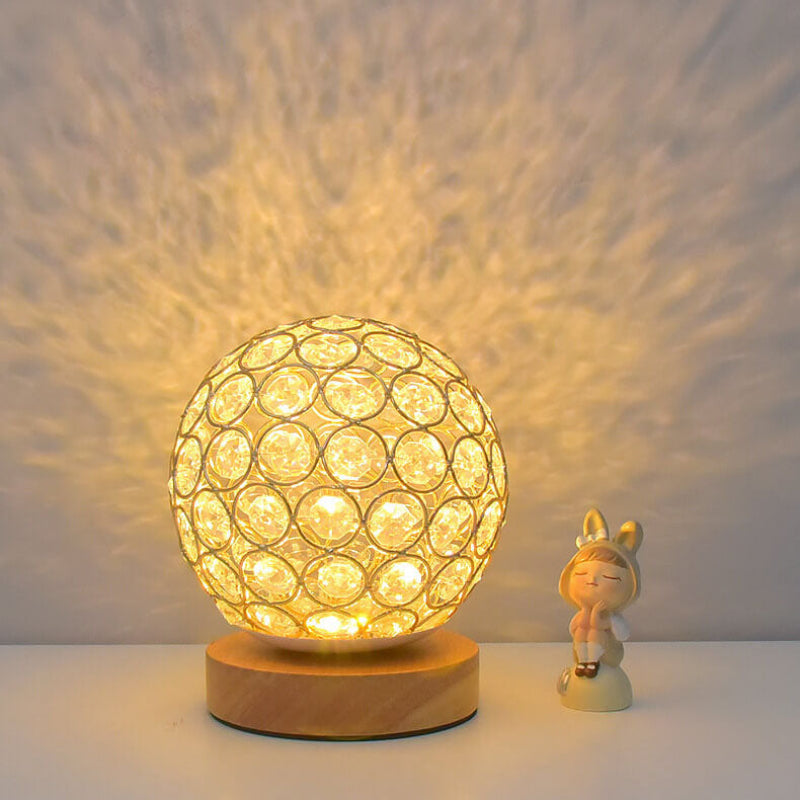 Kristall-Tischlampe – Elegantes Design mit USB-Ladung & Farbwechsel
